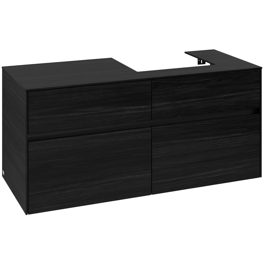 Wastafelonderkast Collaro 1200x548x500mm Black Oak C072B0AB
