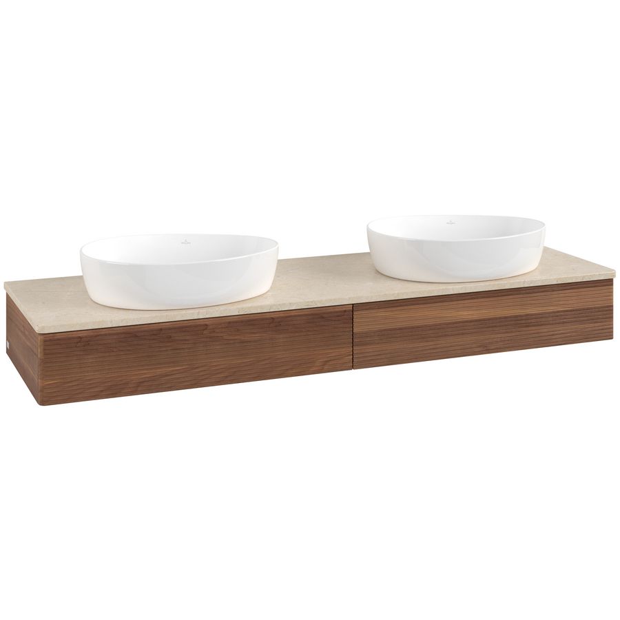 Wastafelonderkast Antao 1600x190x500mm Warm Walnut K17113HM