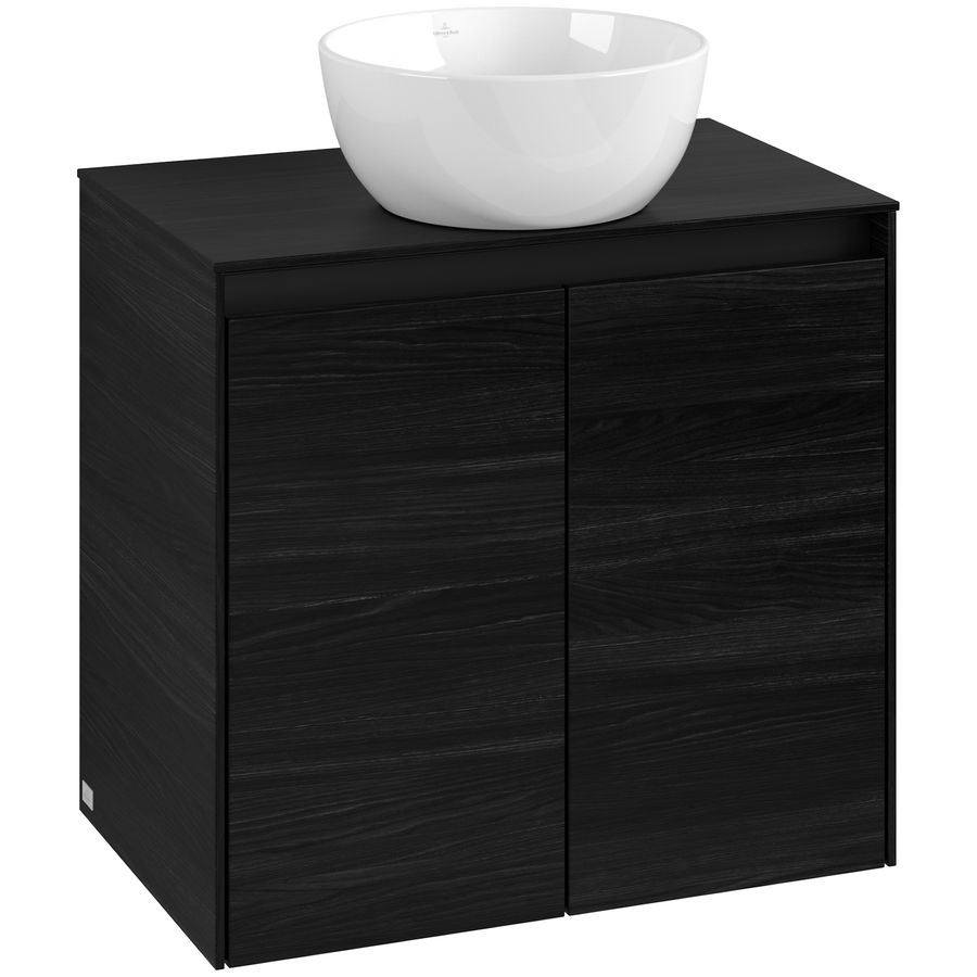 Wastafelonderkast Collaro 600x548x380mm Black Oak C15000AB