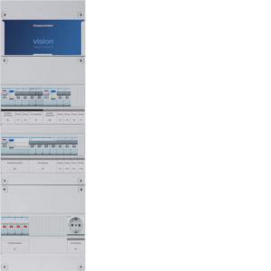 Groepenkast 7-groepenverdeler HS 3xALS 2P 30mA +F+K+W 3-fase