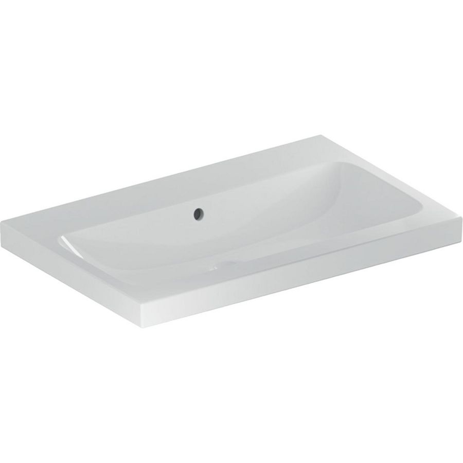 iCon Light opzetwastafel 75x48cm z/kraangat m/overloop wit