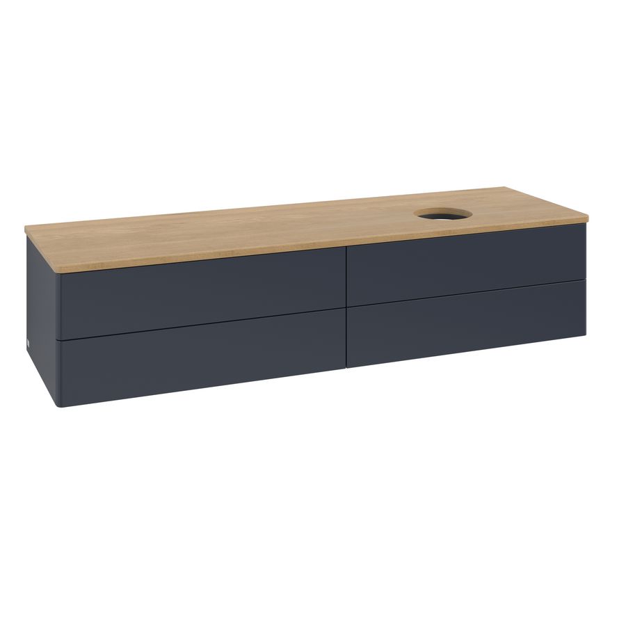 Wastafelonderkast Antao 1600x360x500mm Mid.Blue Matt Lacquer L27011HG