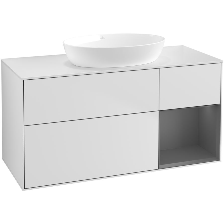 Wastafelonderkast Finion 1200x603x501mm White Matt Lacquer GA71GKMT