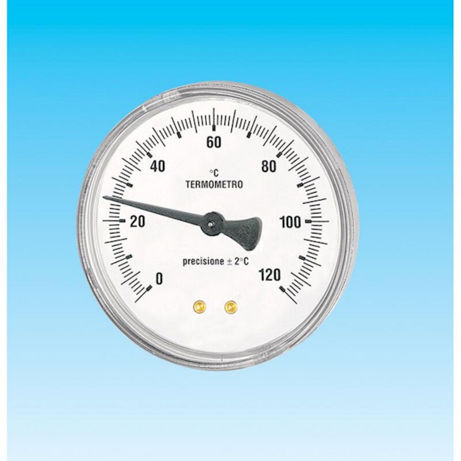 Thermometer 33mm 0-120C 3/8"axiaal L= 30mm VVE=200