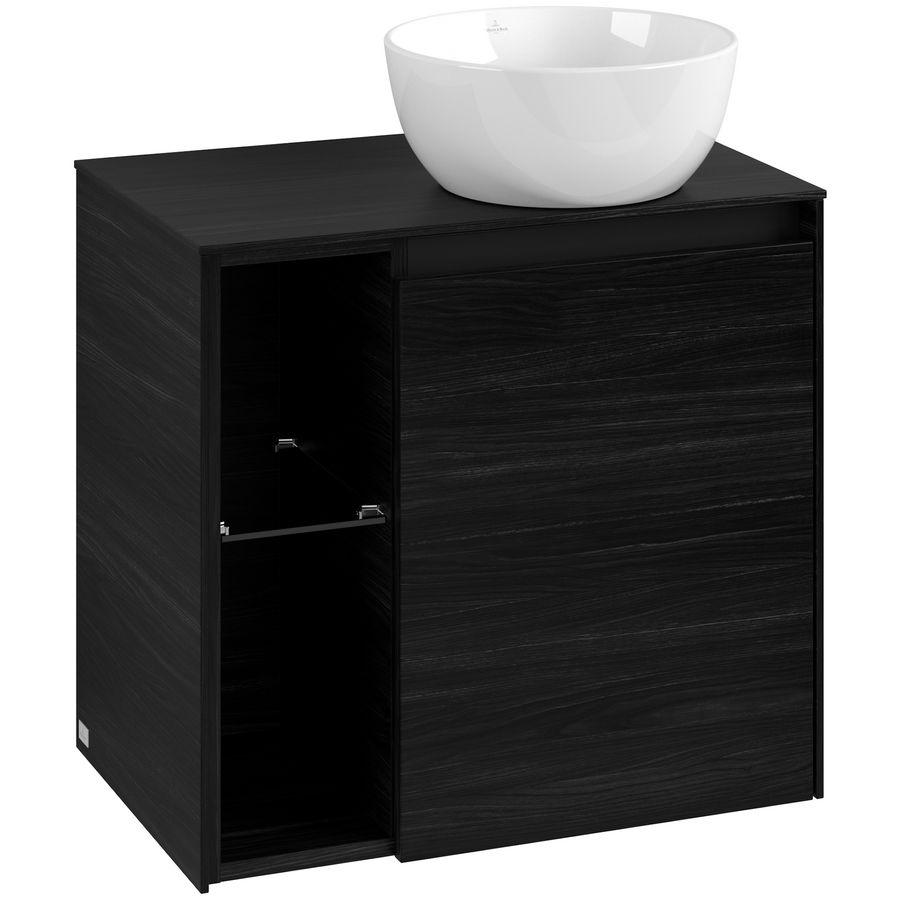 Wastafelonderkast Collaro 600x548x380mm Black Oak C15100AB