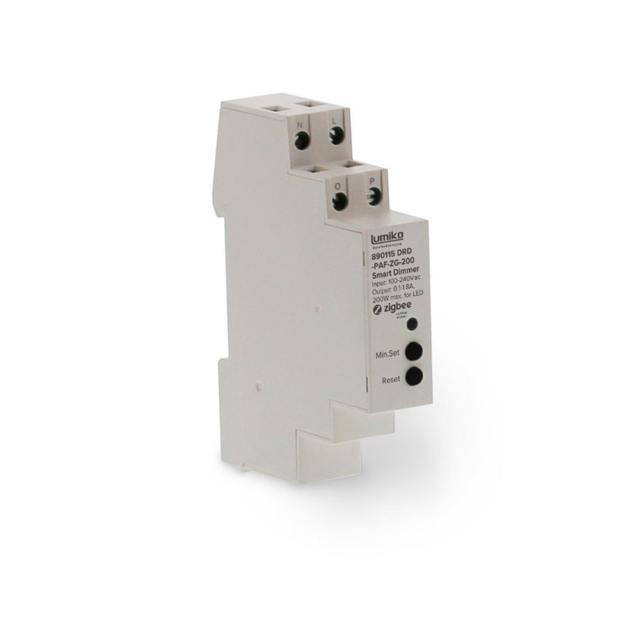 Dimmer Zigbee DINrail d200W LED Fase afsn. Puls/draadloos Klemko