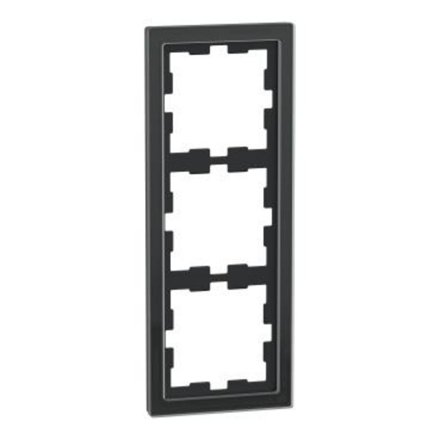 Afdekraam D-Life 3-voudig Glas Zwart Systeem D