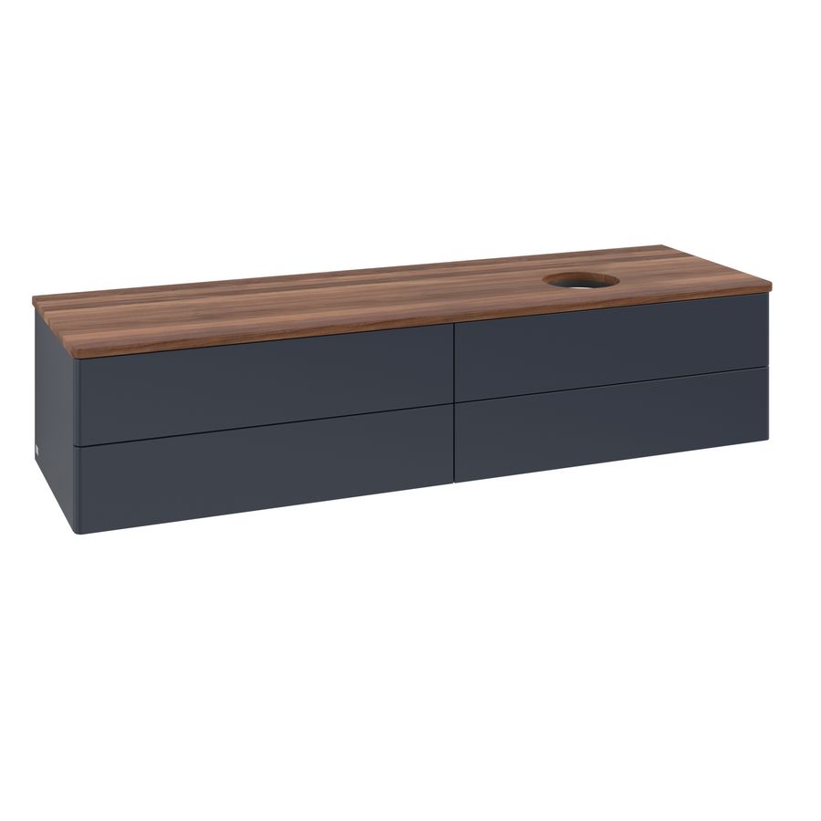 Wastafelonderkast Antao 1600x360x500mm Mid.Blue Matt Lacquer L27012HG