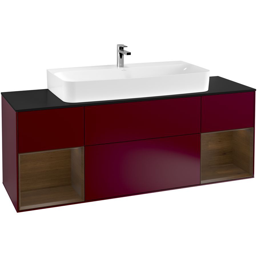 Wastafelonderkast Finion 1600x603x501mm Peony Matt Lacquer G212GNHB