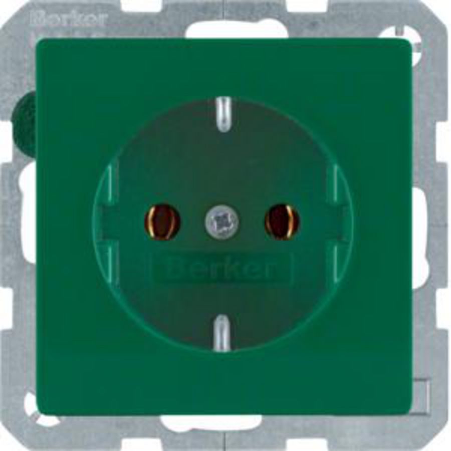 Wandcontactdoos RA steek berker Q.1/Q.3/Q.7 groen