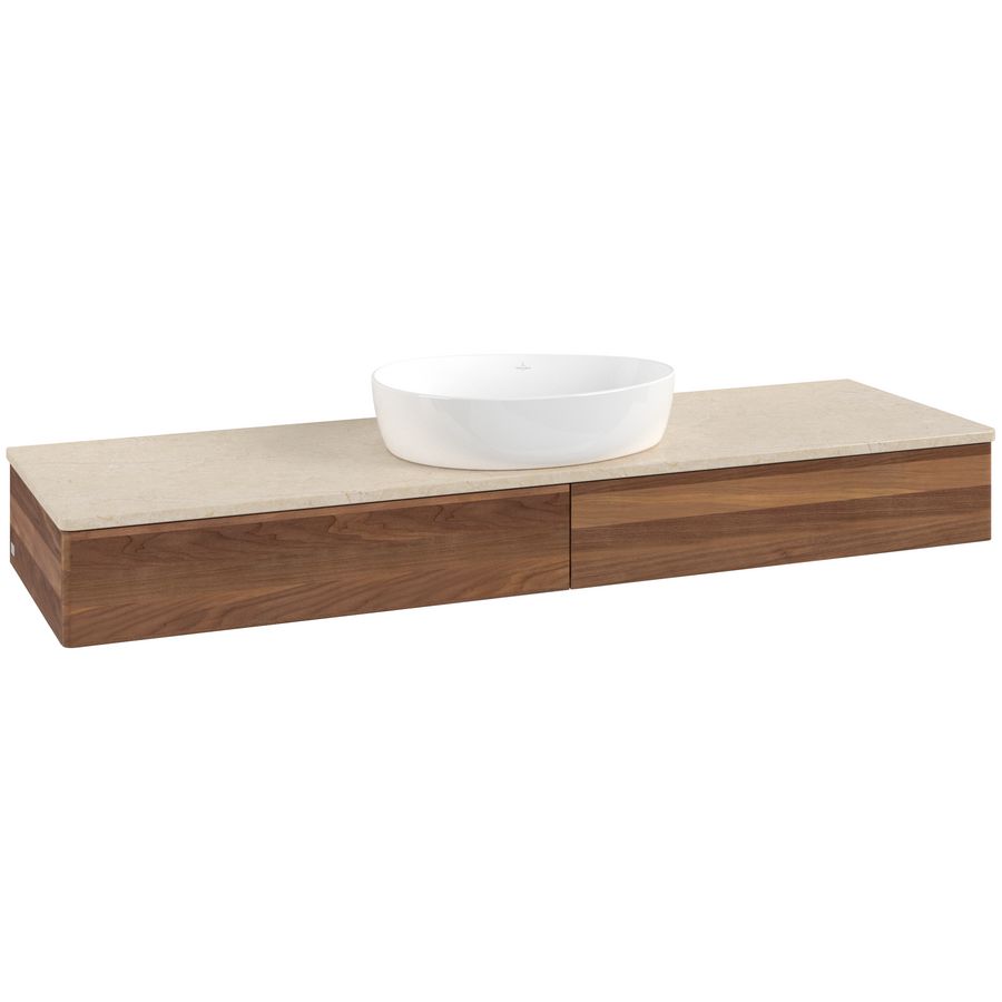 Wastafelonderkast Antao 1600x190x500mm Warm Walnut L14013HM