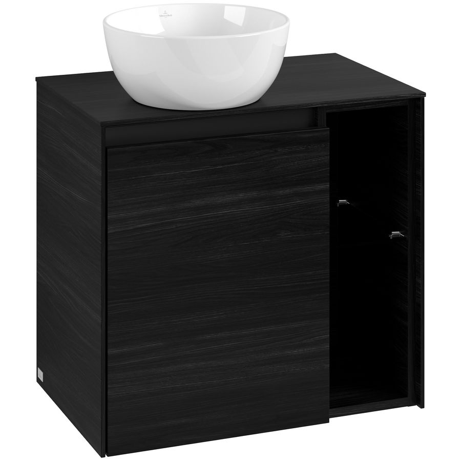 Wastafelonderkast Collaro 600x548x380mm Black Oak C152B0AB