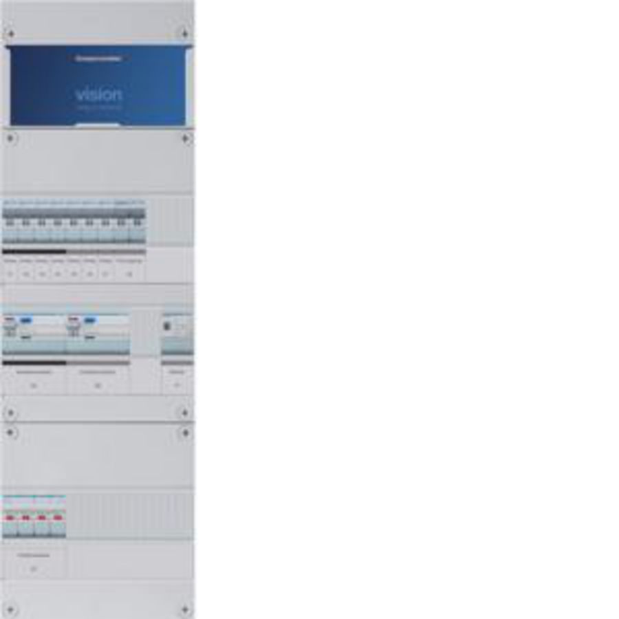 Groepenkast 7-groepenverdeler HS 2xALS 4P 30mA +F+T 3-fase