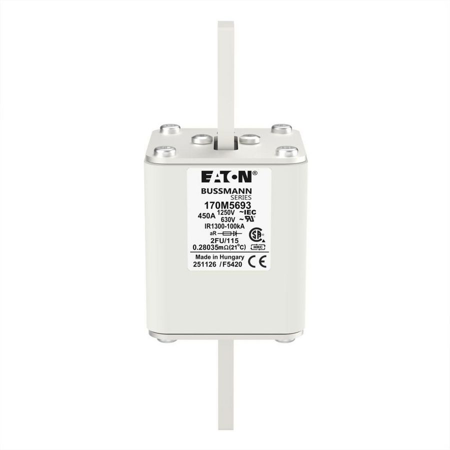 Zekering hoge snelheid 450A AC 1250V 100kA 2 61x77x1 VVE=3