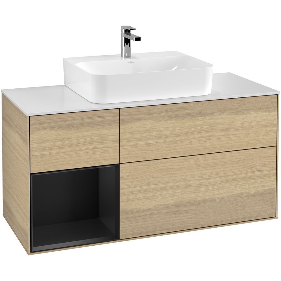 Wastafelonderkast Finion 1200x603x501mm Oak Veneer F161PDPC