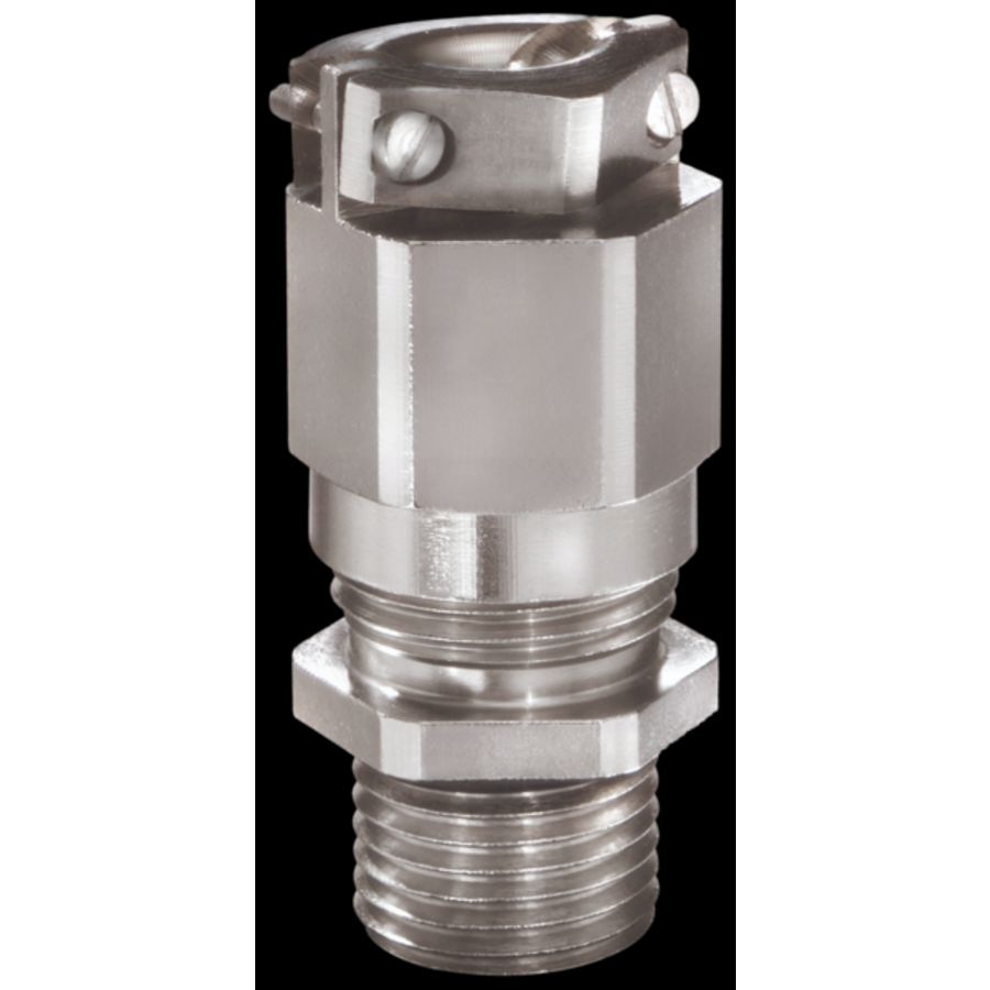 Kabelwartel messing vernikkeld met trekontlasting , lange tap M16 (EMSKVZ-L16) VVE=25