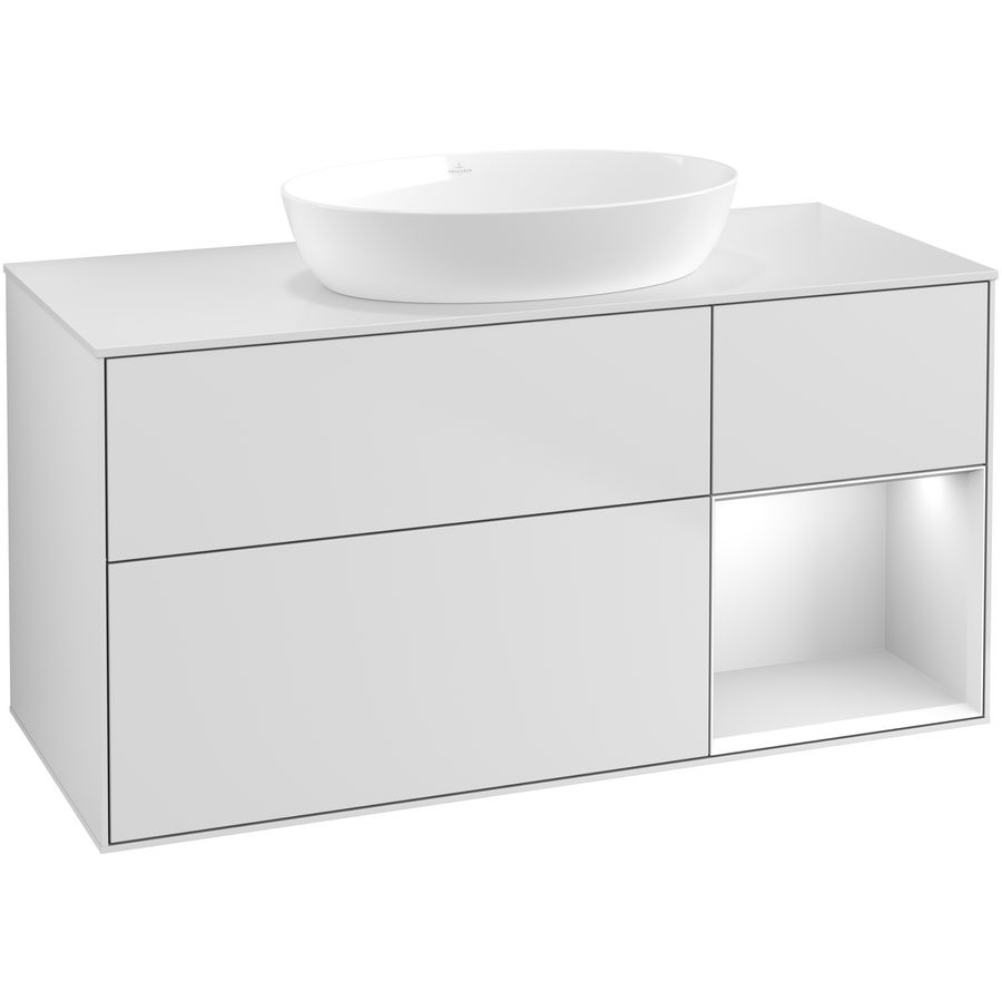 Wastafelonderkast Finion 1200x603x501mm White Matt Lacquer GA71MTMT