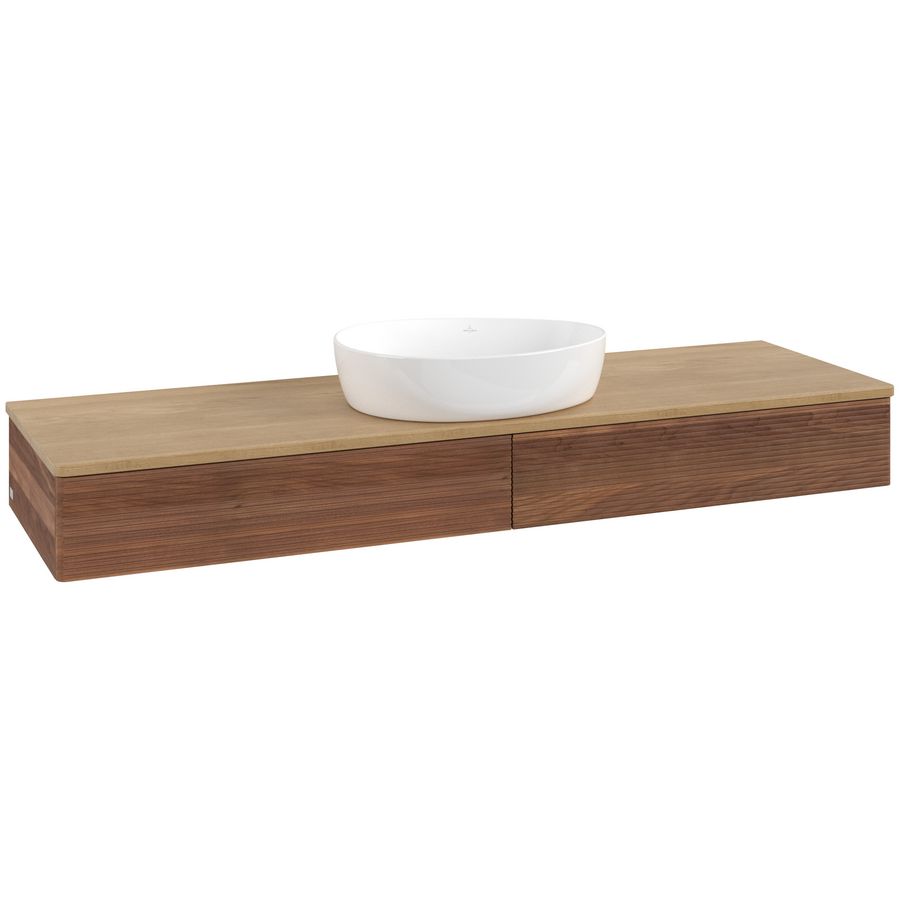 Wastafelonderkast Antao 1600x190x500mm Warm Walnut L14111HM