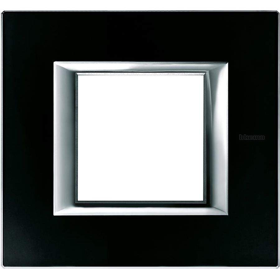 Afdekraam Nacht zwart glas recht 2 modulen Axolute