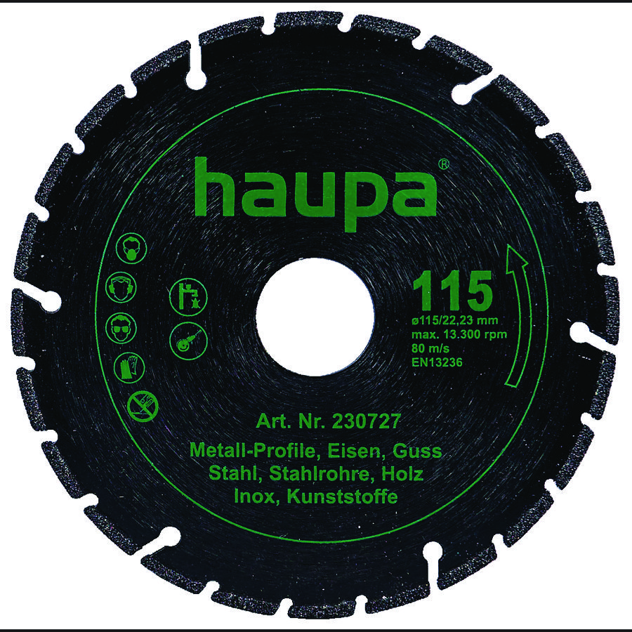 Slijpschijf doorslijp diamant Ø125mm alles muv steen