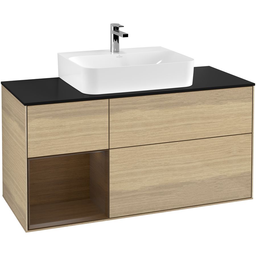 Wastafelonderkast Finion 1200x603x501mm Oak Veneer F162GNPC