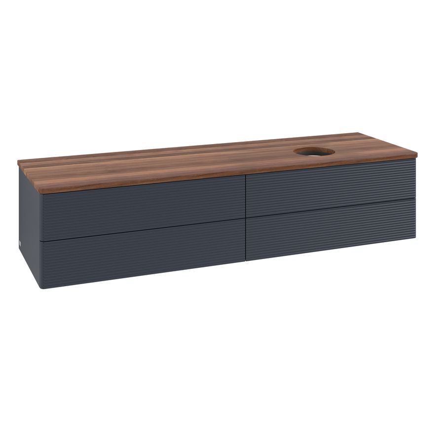 Wastafelonderkast Antao 1600x360x500mm Mid.Blue Matt Lacquer L27112HG