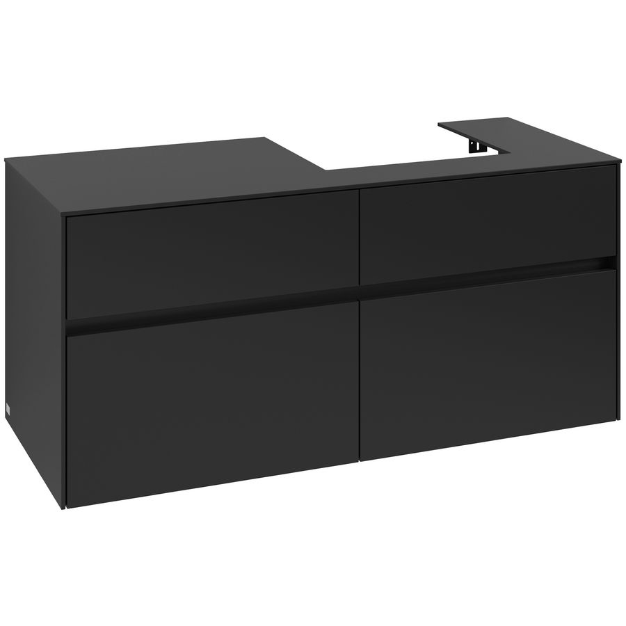 Wastafelonderkast Collaro 1200x548x500mm Volcano Black C07200VL