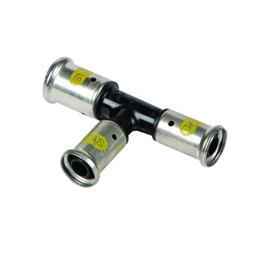 T-koppeling verlopend persaansluiting GAS 11PKG 26x26x16mm kunststof