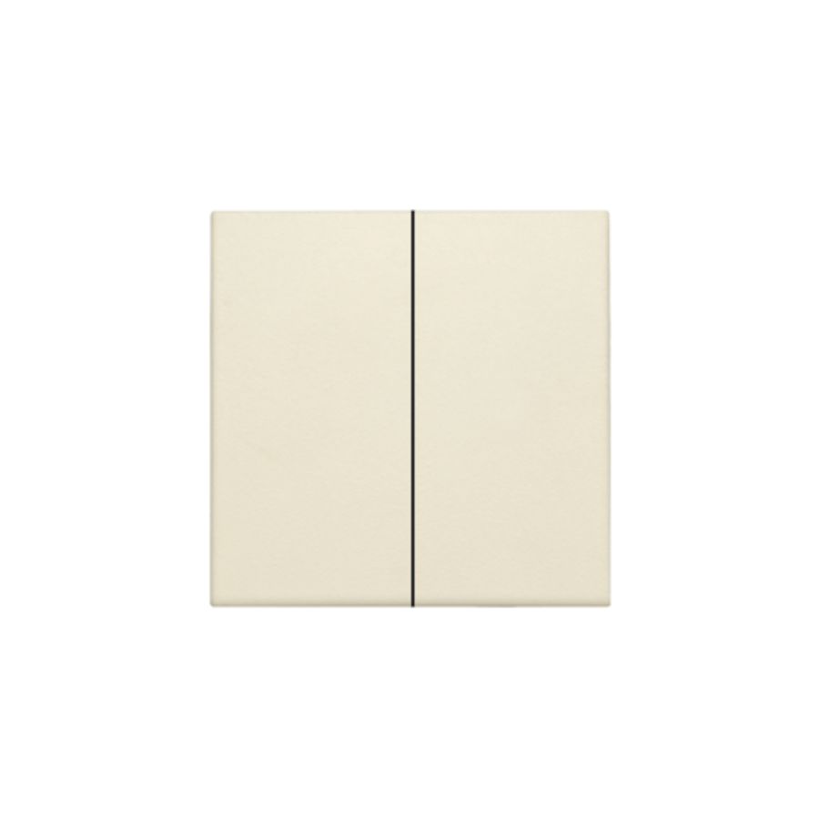 Afwerkingsset dubbele elektr. schakelaar /knop cream