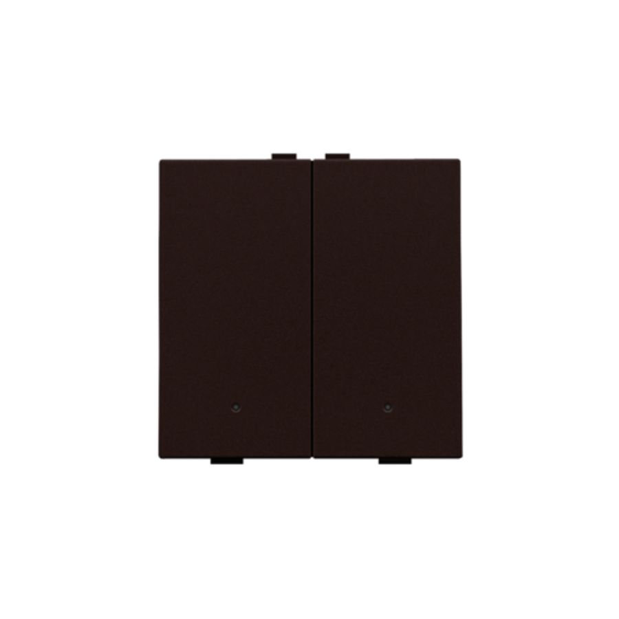 2-voudige drukknop leds/comf.sens. HomeControl dark brown
