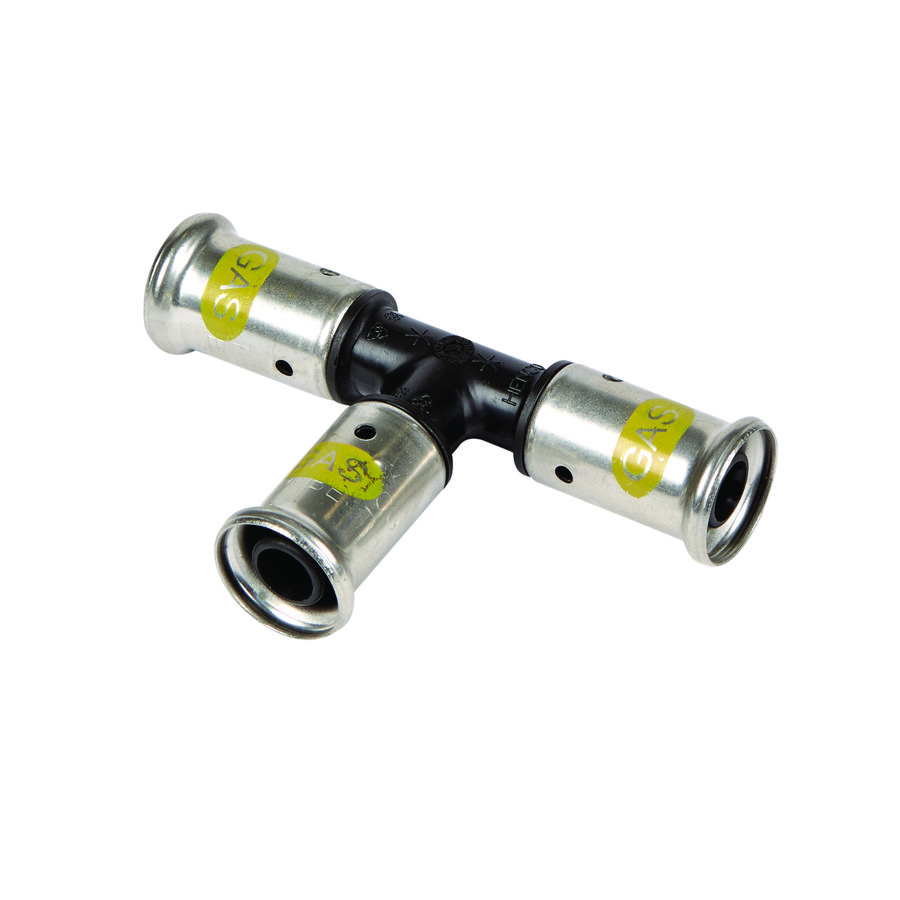 T-koppeling persaansluiting GAS 9PKG 32x32x32mm kunststof