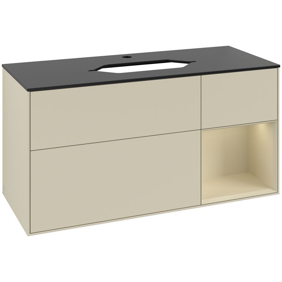 Wastafelonderkast Finion 1200x603x501mm S.Grey Matt Lacquer F302HJHJ