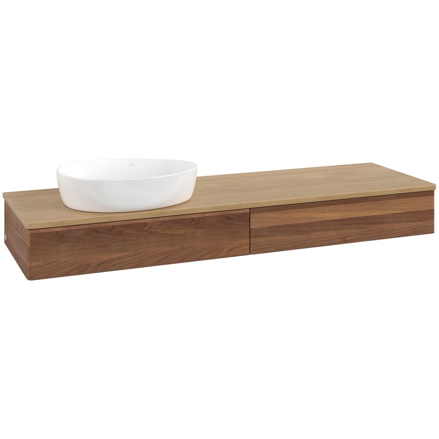Wastafelonderkast Antao 1600x190x500mm Warm Walnut L15011HM