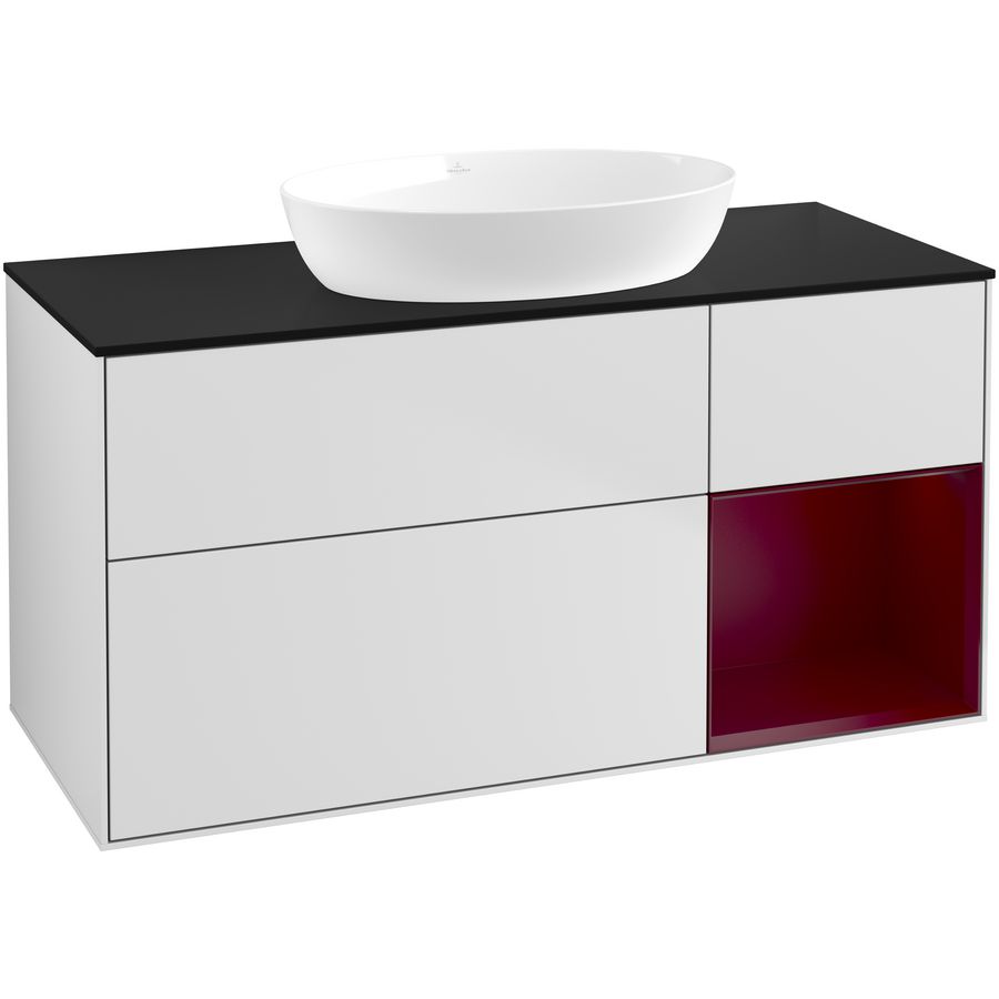 Wastafelonderkast Finion 1200x603x501mm White Matt Lacquer GA72HBMT