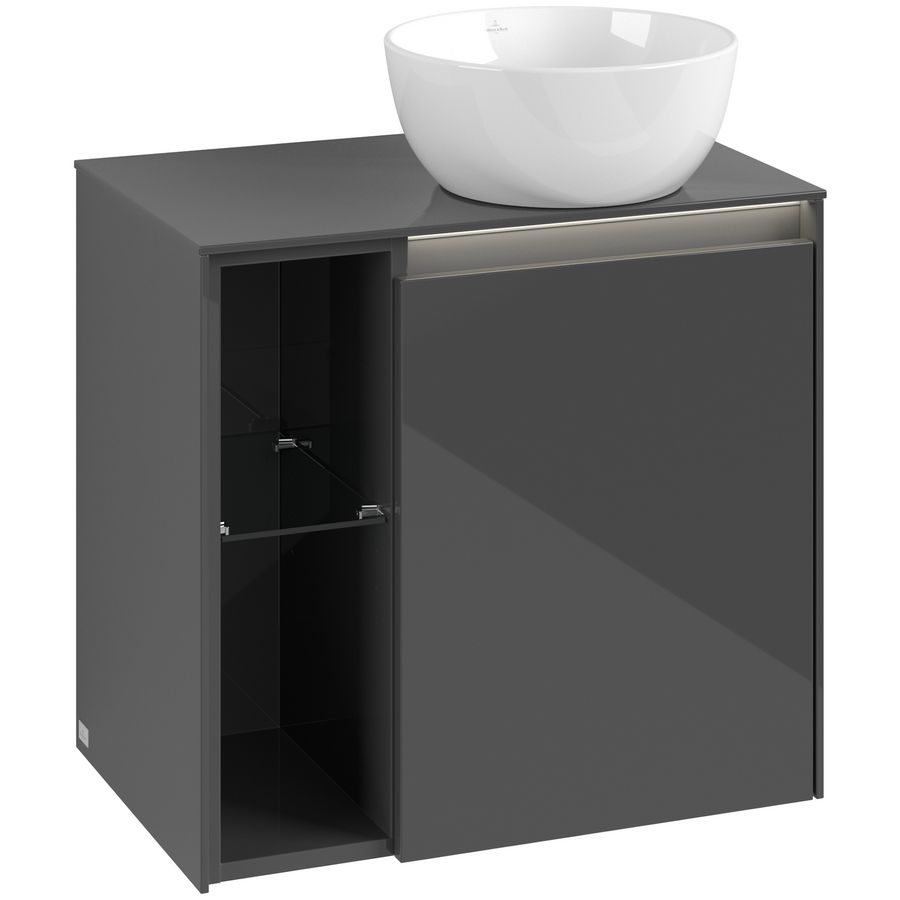 Wastafelonderkast Collaro 600x548x380mm Glossy Grey C151B0FP