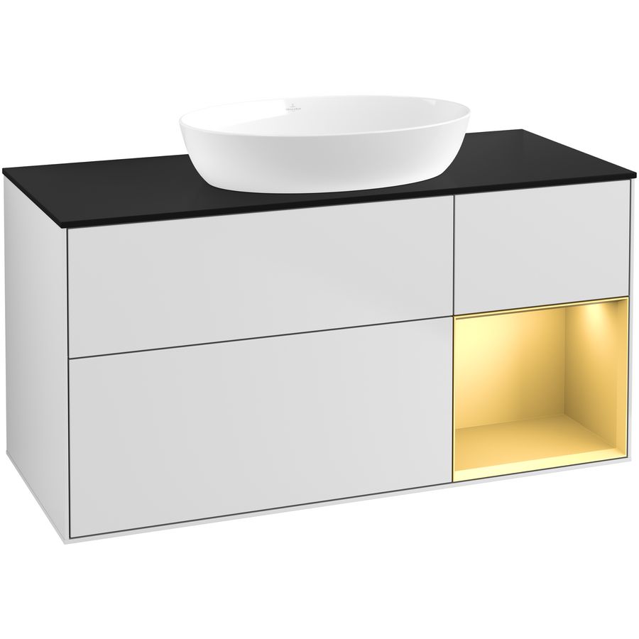 Wastafelonderkast Finion 1200x603x501mm White Matt Lacquer GA72HFMT