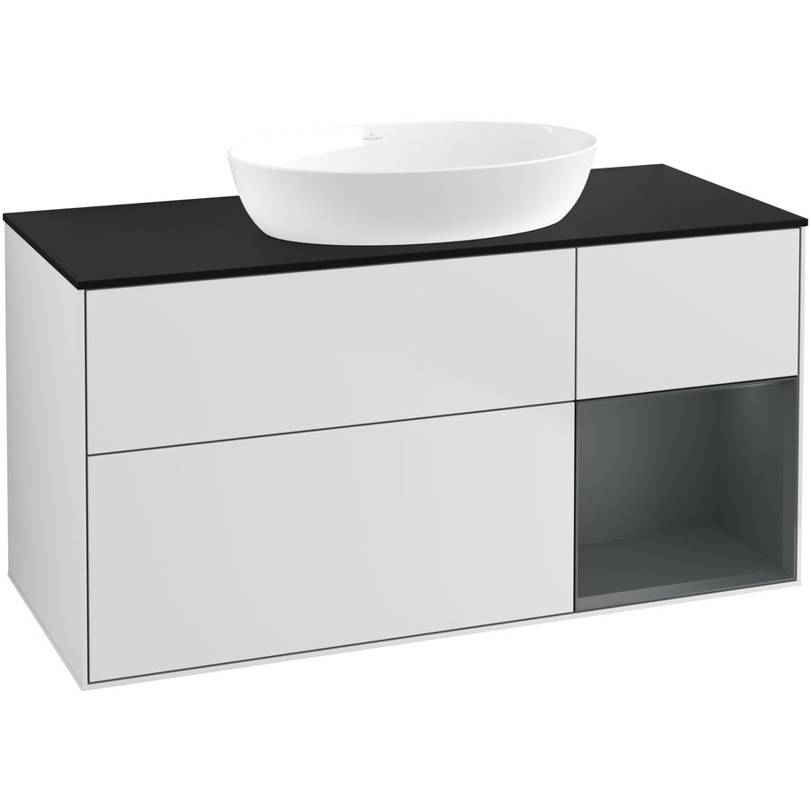 Wastafelonderkast Finion 1200x603x501mm White Matt Lacquer GA72HGMT