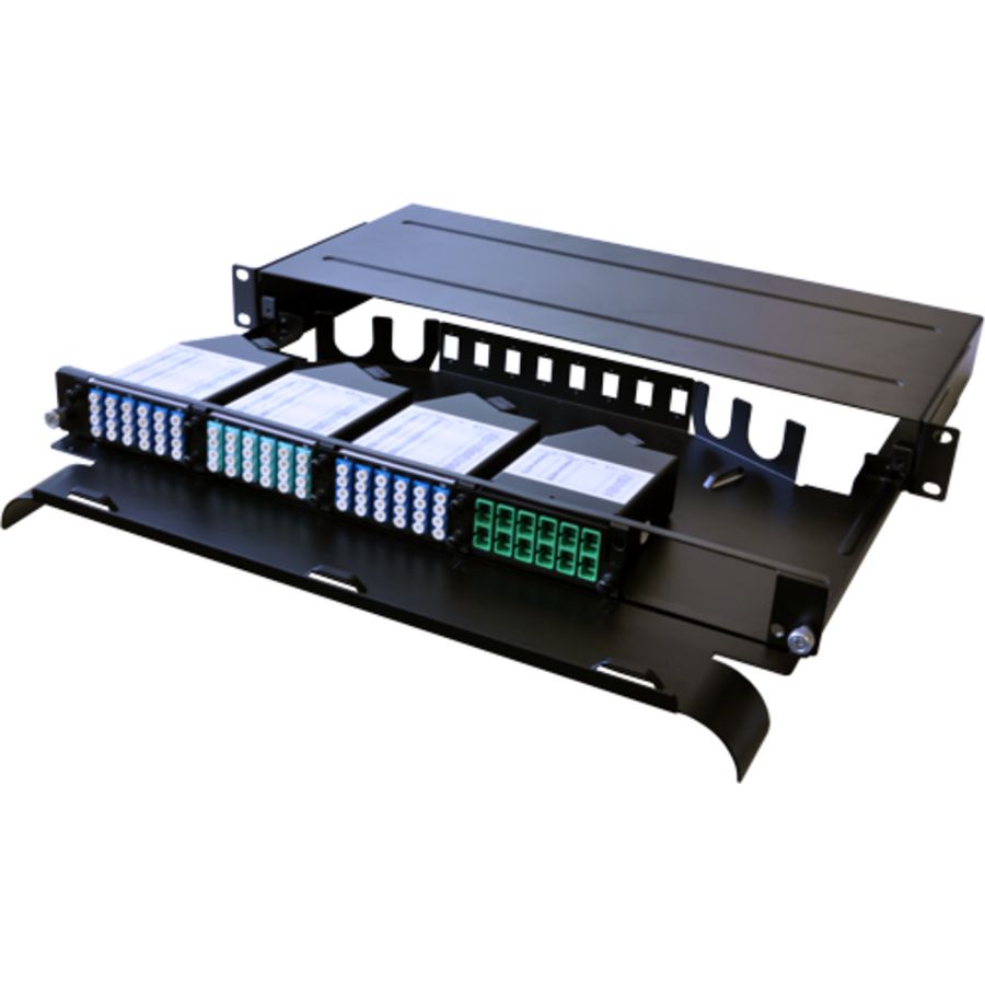 MPO/MTP 19" Distribution box tbv 5 cassettes 1HE