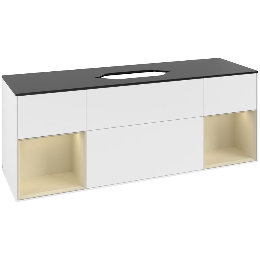 Wastafelonderkast Finion 1600x603x501mm White Matt Lacquer G742HJMT