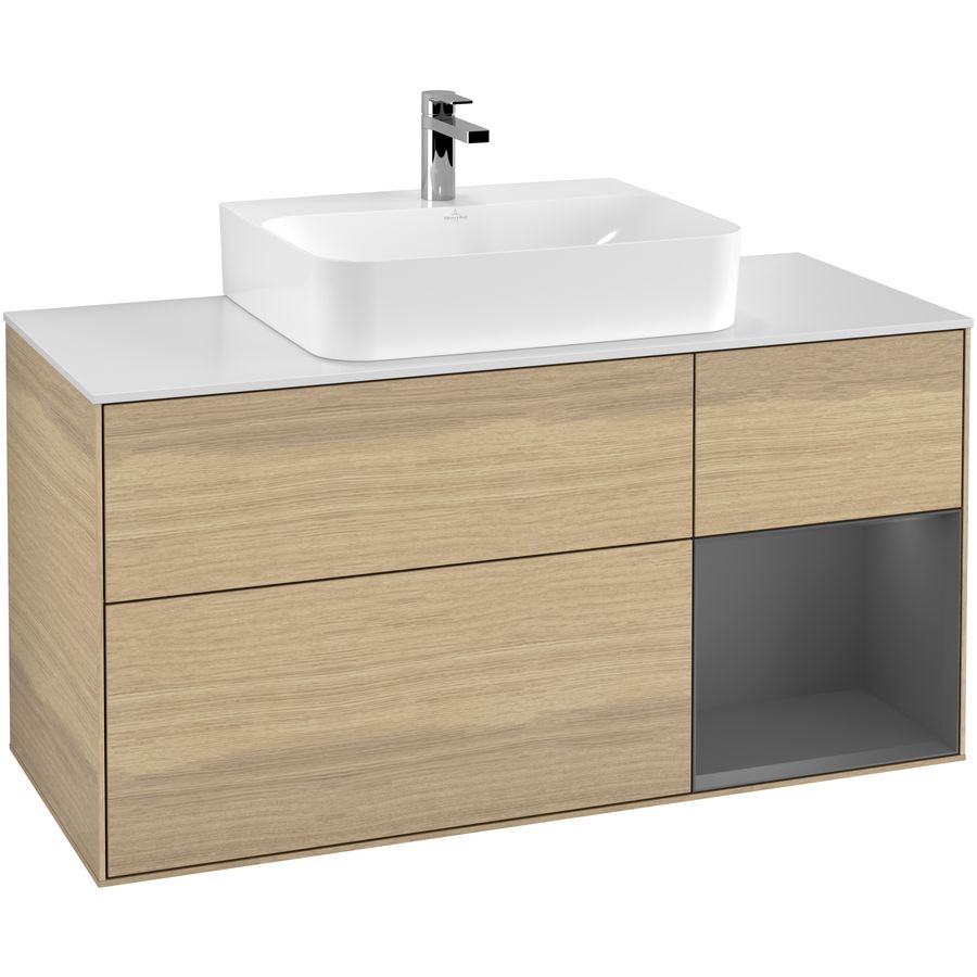 Wastafelonderkast Finion 1200x603x501mm Oak Veneer F171GKPC