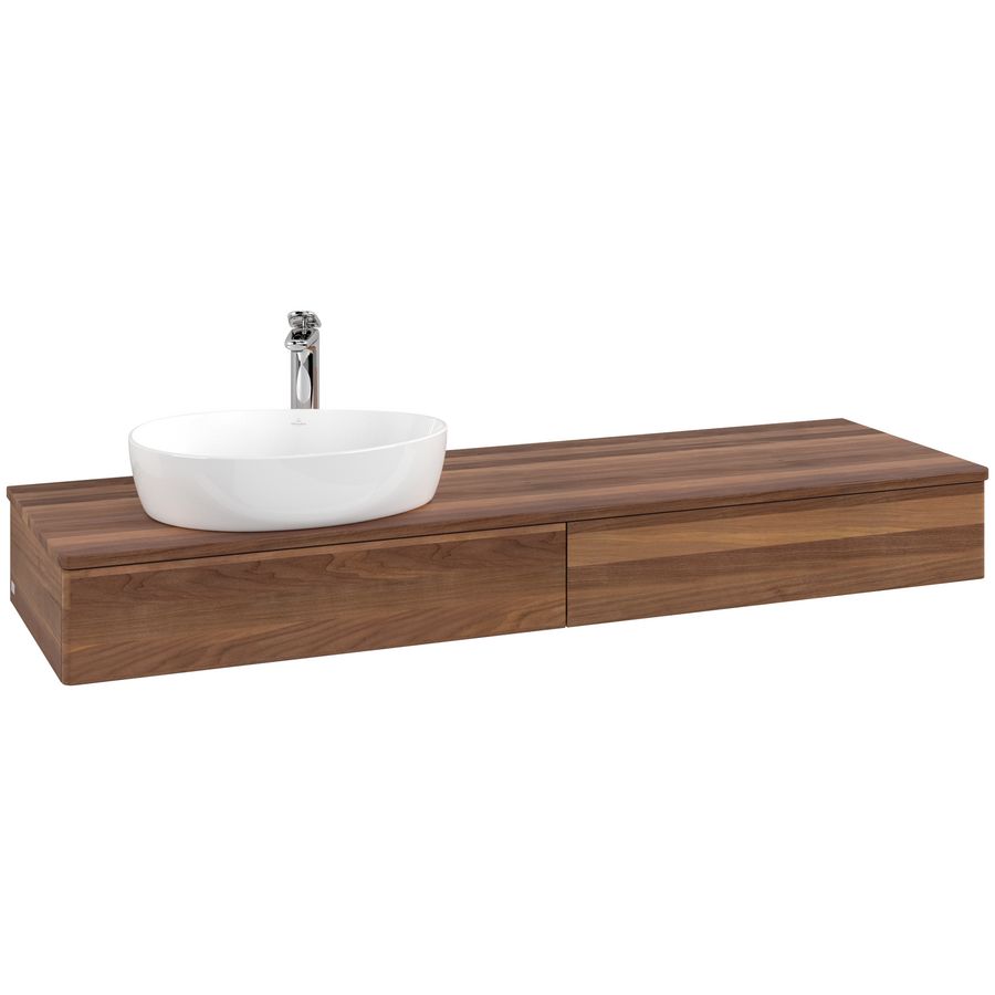 Wastafelonderkast Antao 1600x190x500mm Warm Walnut L15052HM