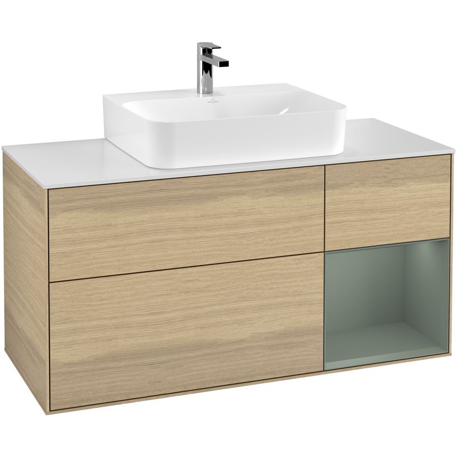 Wastafelonderkast Finion 1200x603x501mm Oak Veneer F171GMPC