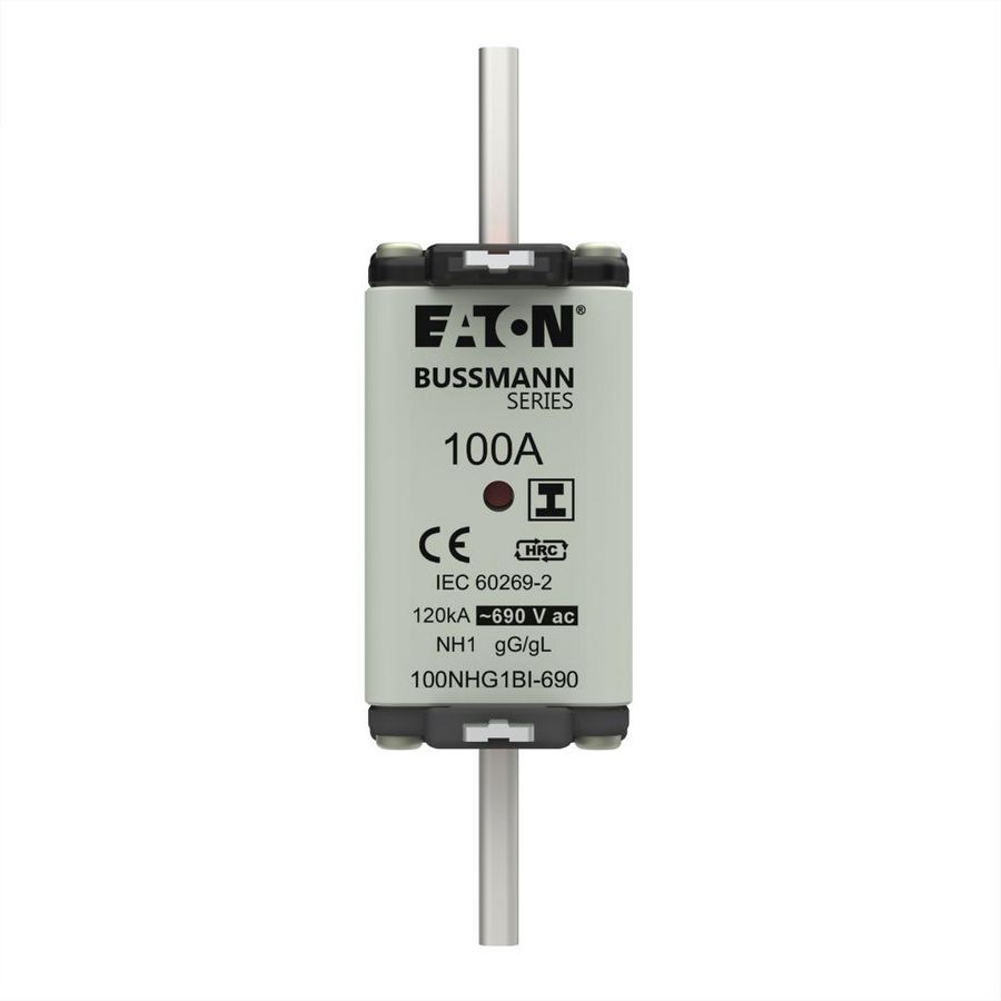 Zekering laagsp. 100A AC 690V NH1 gL/gG dubbele meld VVE=3