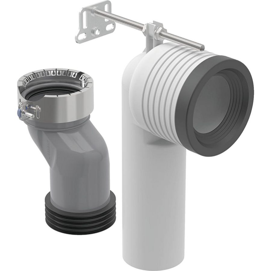 Aansluitset voor staand closet TurboFlush afvoer horizontaal