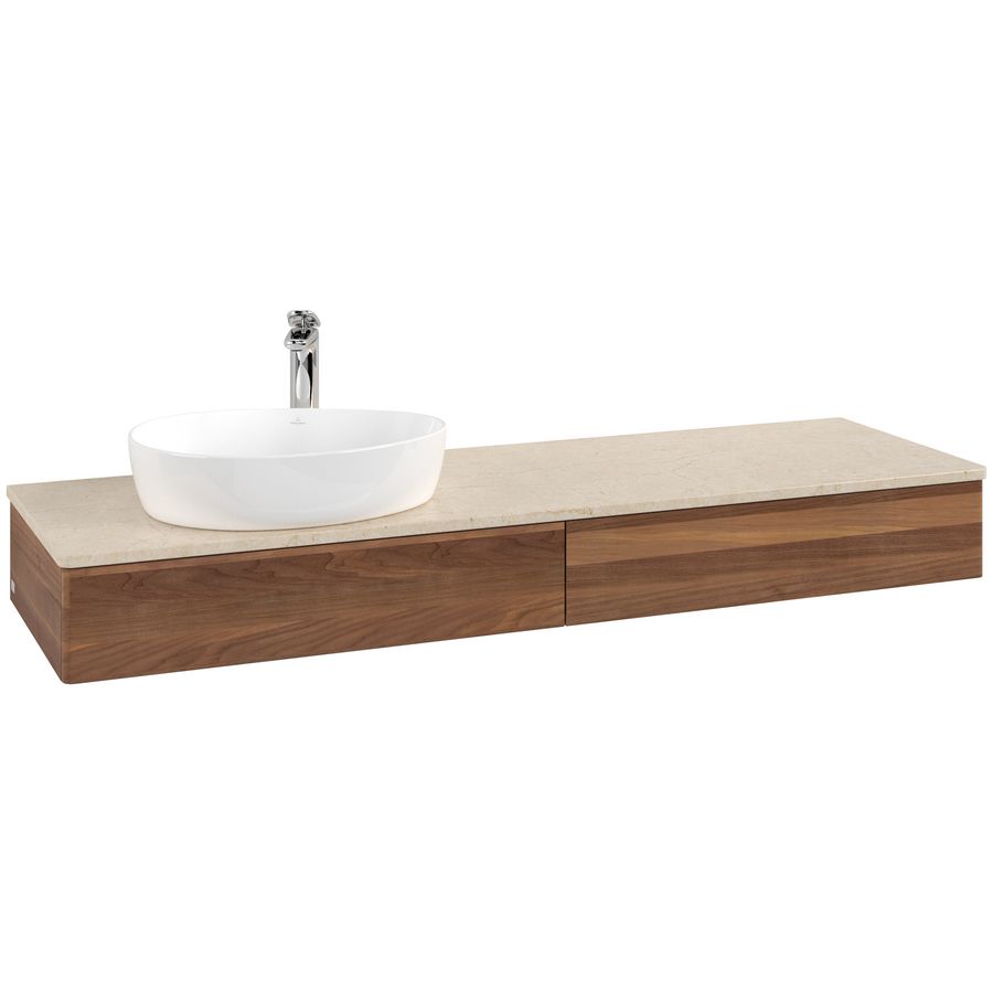 Wastafelonderkast Antao 1600x190x500mm Warm Walnut L15053HM