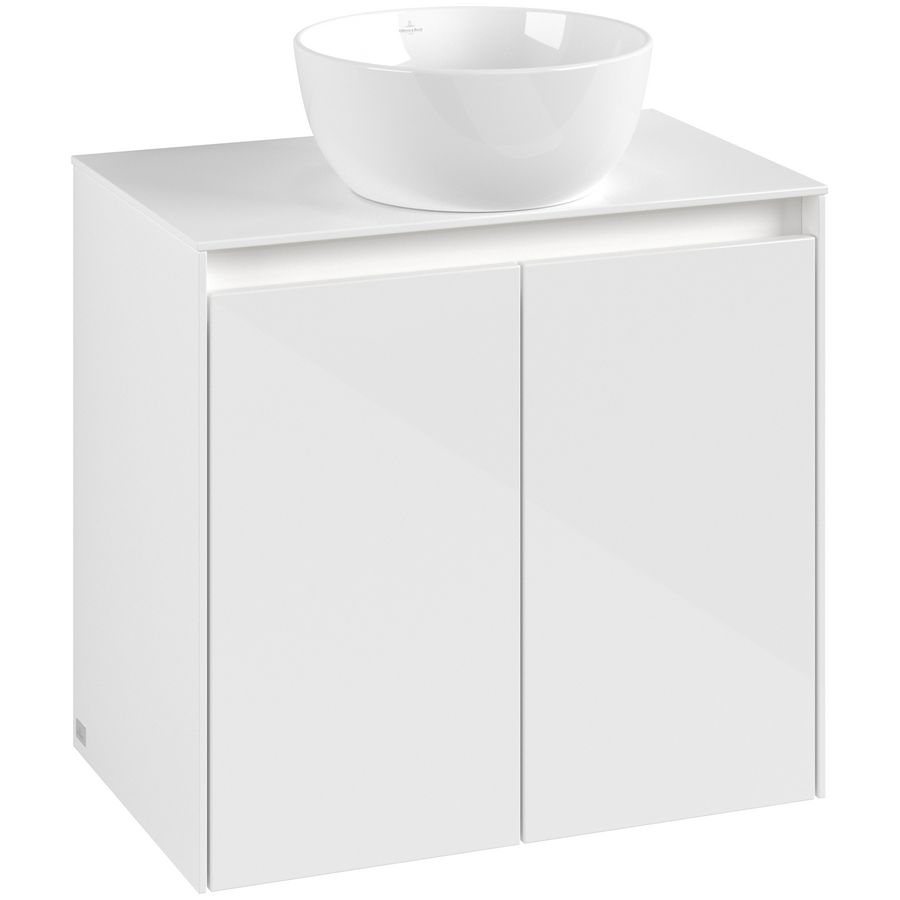 Wastafelonderkast Collaro 600x548x380mm Glossy White C150B0DH