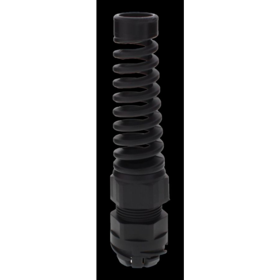 Push-in kabelwartel polyam IP68 M12, knikbesch. doorlaat 3-7mm zwart (ESKVS-P12BK) VVE=50