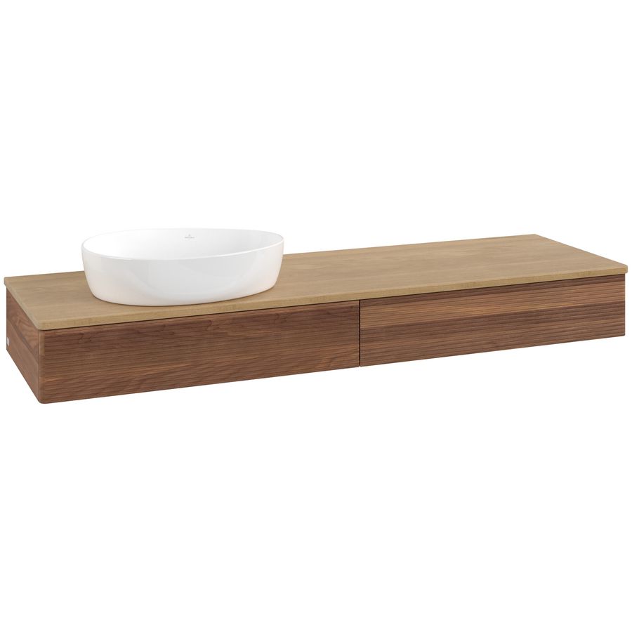Wastafelonderkast Antao 1600x190x500mm Warm Walnut L15111HM