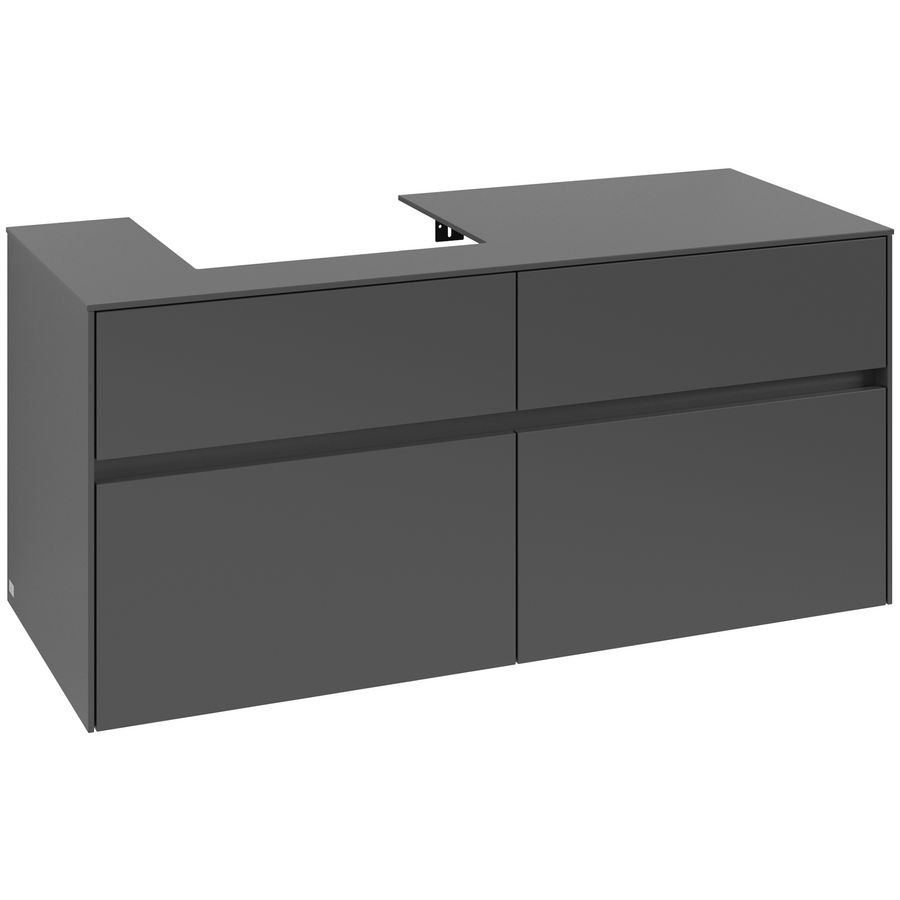 Wastafelonderkast Collaro 1200x548x500mm Graphite C071B0VR