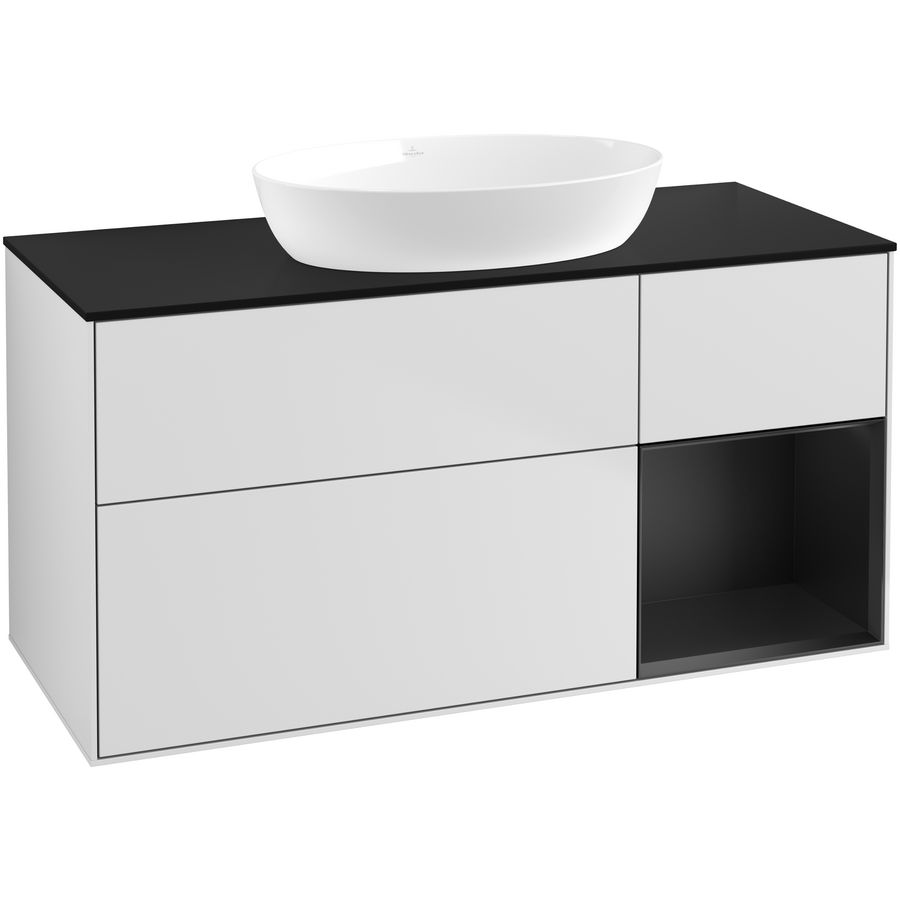 Wastafelonderkast Finion 1200x603x501mm White Matt Lacquer GA72PDMT